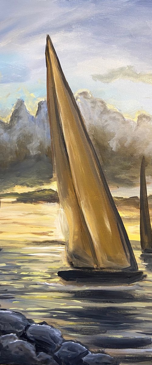 Sunset Sailing by Aisha Haider