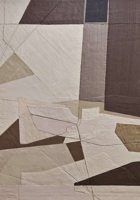 "Bella 2" Textured abstract geometric art