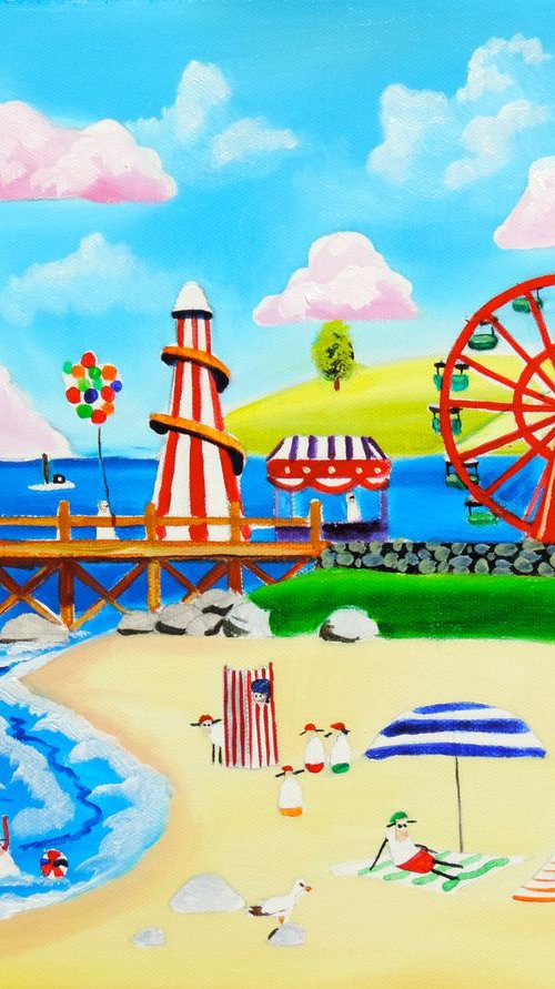 Animals at the seaside by Gordon Bruce