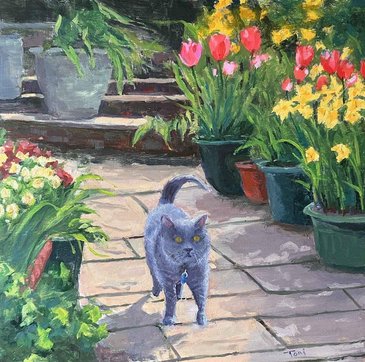 Spring Stroll By Toni Swiffen, 12 X 12, Artwork For Sale On Artfinder