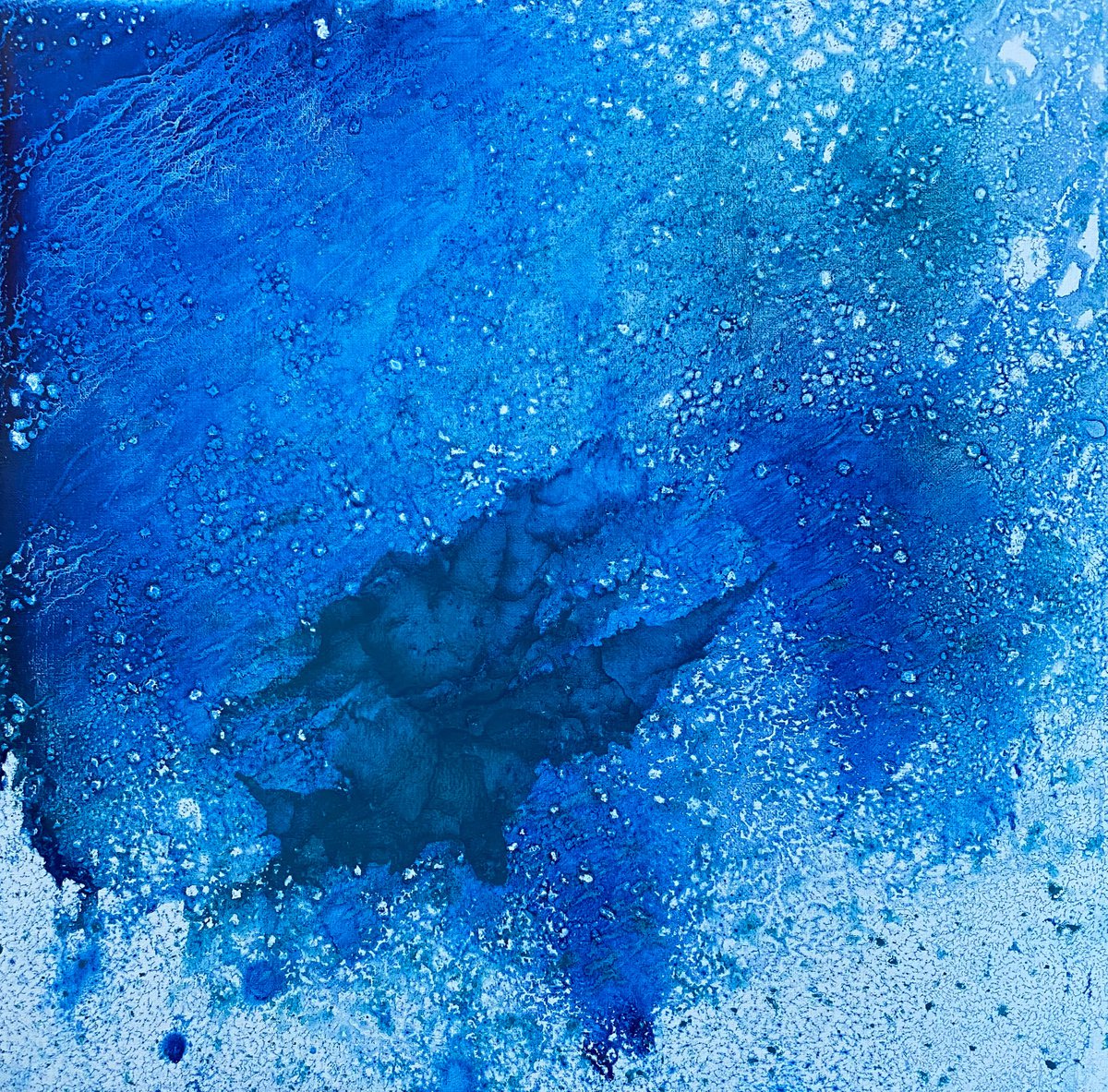Blue abstract painting 2205202011 by Natalya Burgos