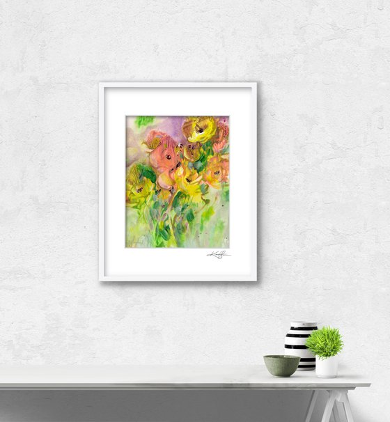 Flower Joy 8 - Floral Abstract Painting by Kathy Morton Stanion