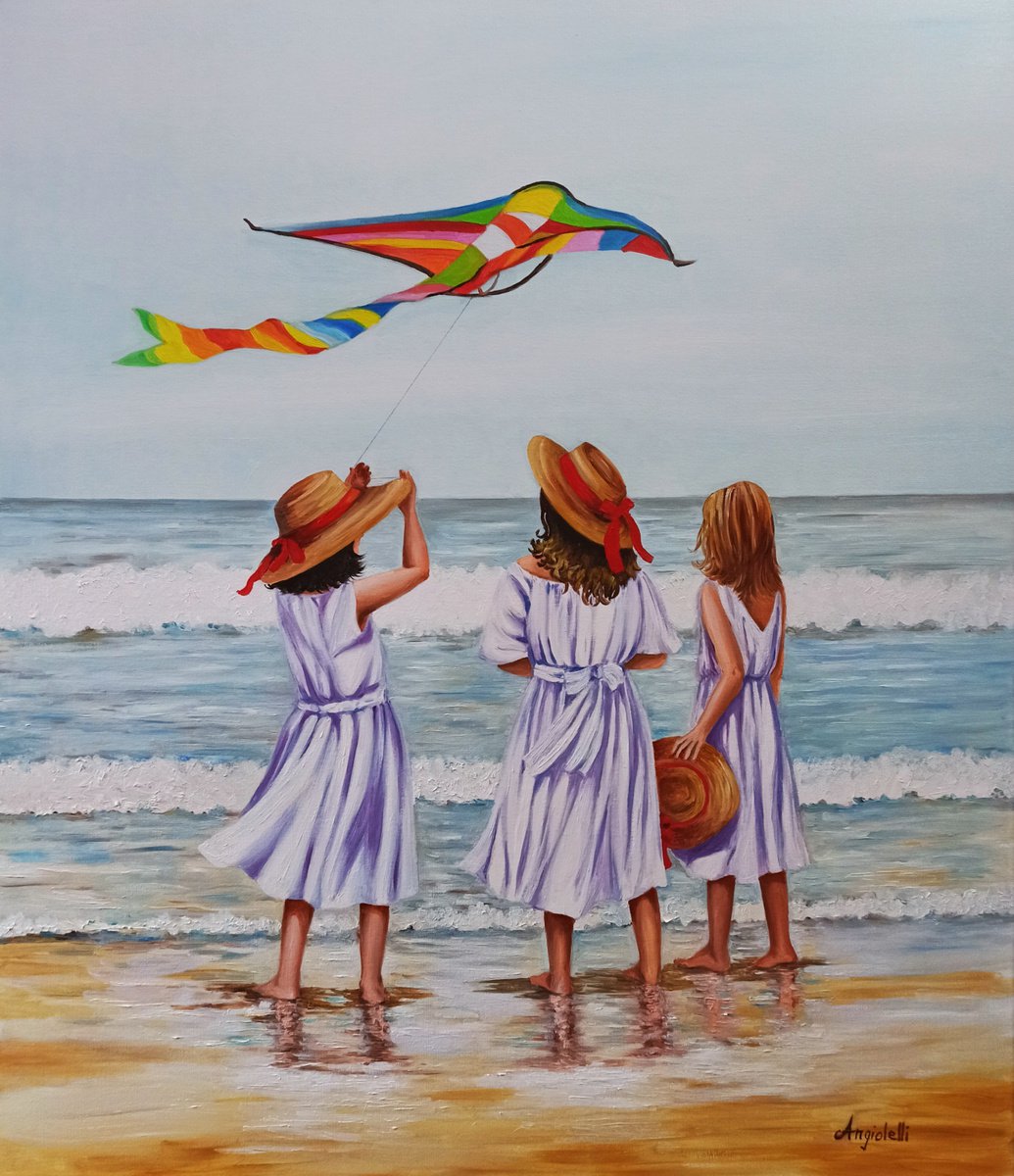 Photorealistic Portrait Oil Painting By Anna Rita Angiolelli, 24 X 28, L