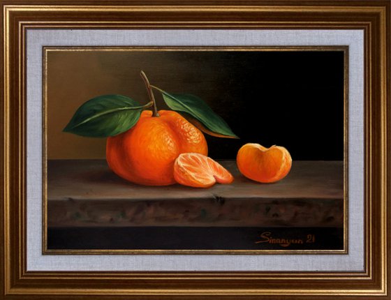 Mandarins (27x34cm, oil on panel)