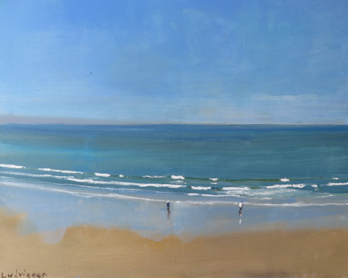 Impressionistic Landscape Oil Painting By Malcolm Ludvigsen, 30 X 24", Scarborough, May 20, Original Artwork