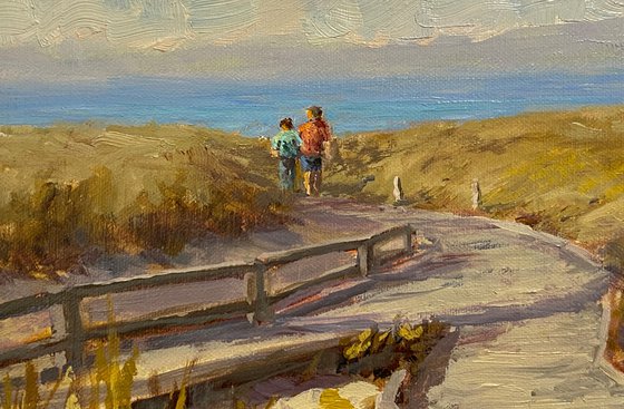 Spanish Bay Boardwalk plein air Landscape