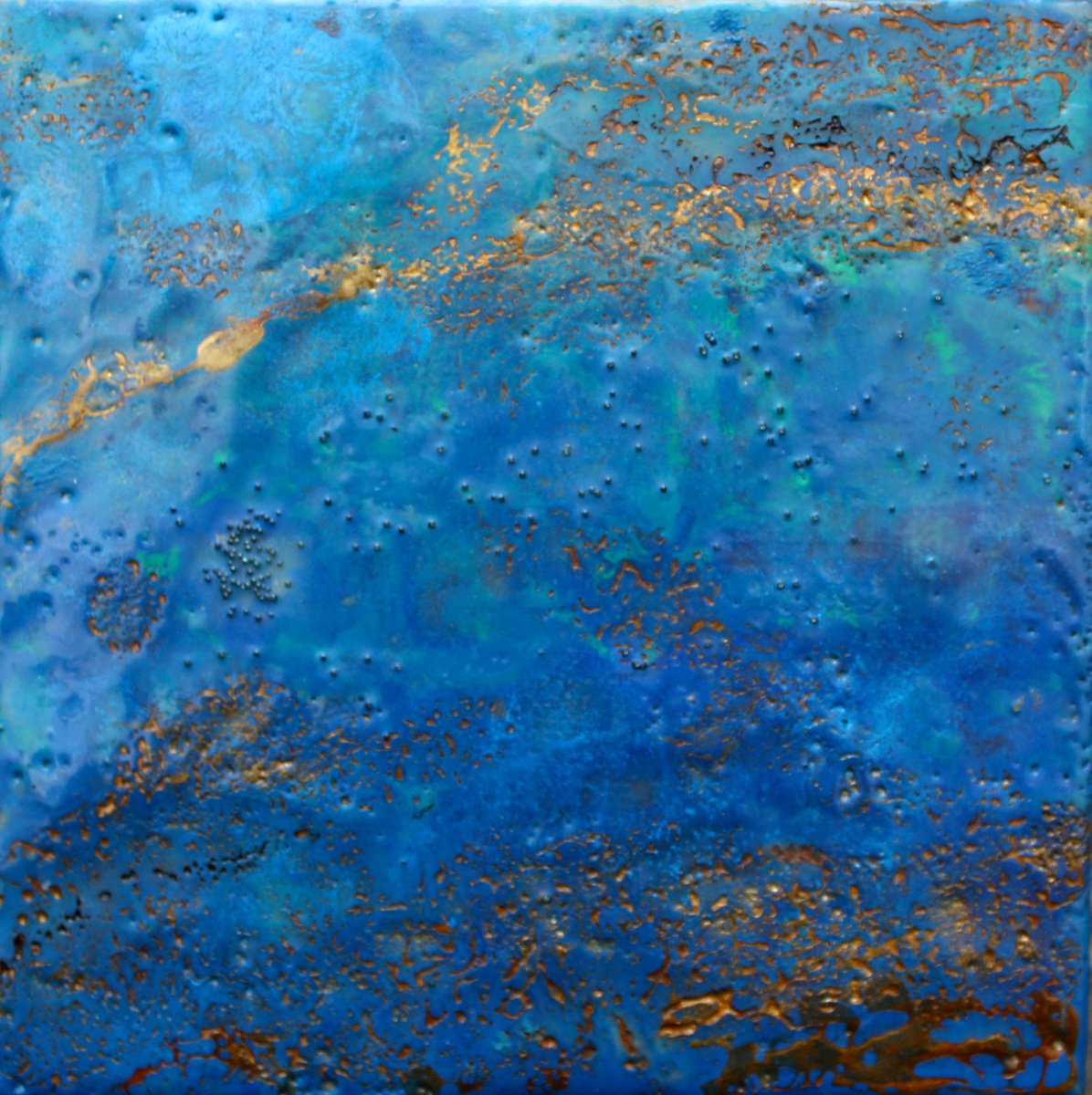 Encaustic Blue by Laura Spring