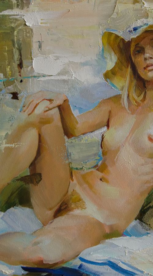 "The alpine girl" 30x40 unframed by Valentin