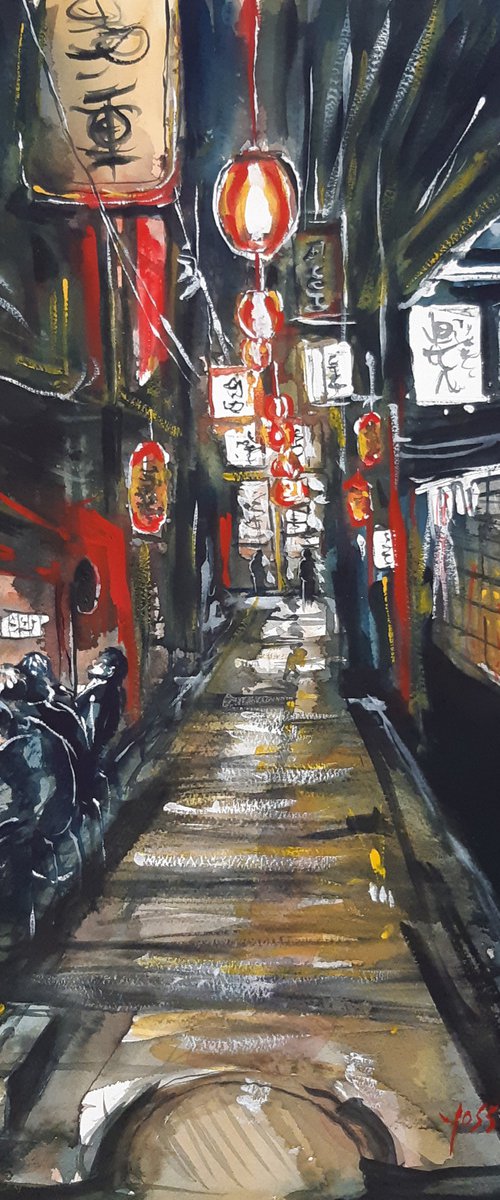 old street in tokyo by Yossi Kotler