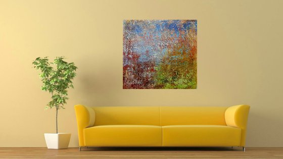 Inside my soul (n.296) - 95 x 90 x 2,50 cm - ready to hang - acrylic painting on stretched canvas