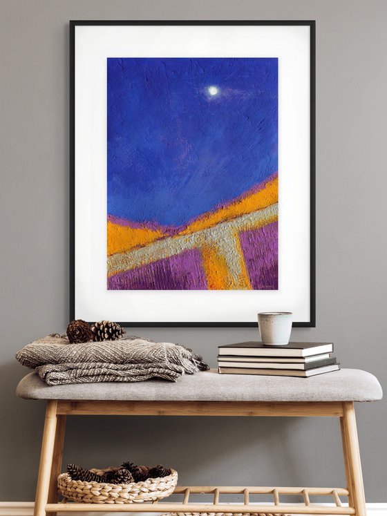 Ultramarine and Orange Abstraction
