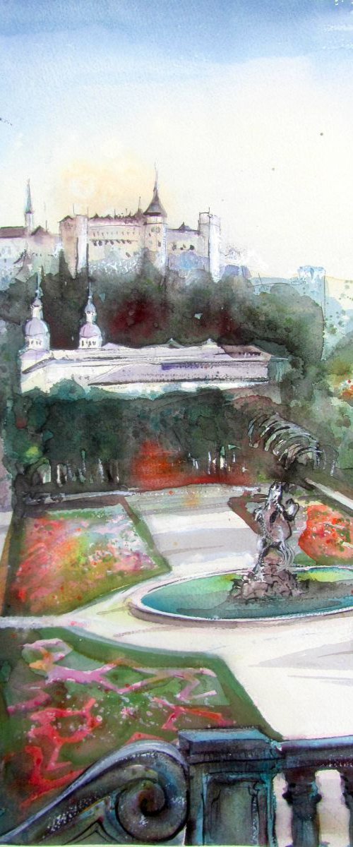 The Mirabell Palace Garden by Violeta Damjanovic-Behrendt