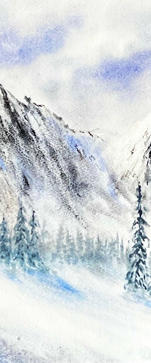 White Snowy Alps in Winter by Yana Ivannikova