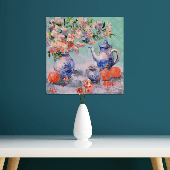 Blossoms and Blue Porcelain