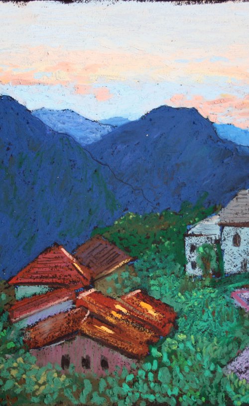 Evening in Veleso. Italy by Salana Art / Svetlana Samovarova