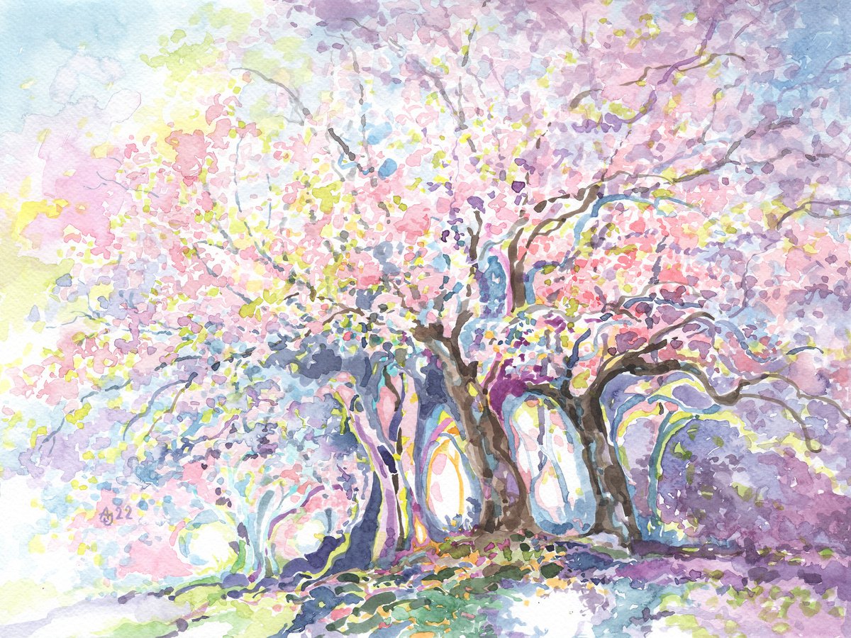 Spring orchard by Jolanta Czarnecka