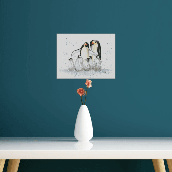 Emperor Penguin Family