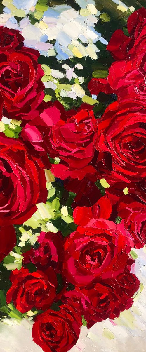 Ruby roses by Ulyana Korol