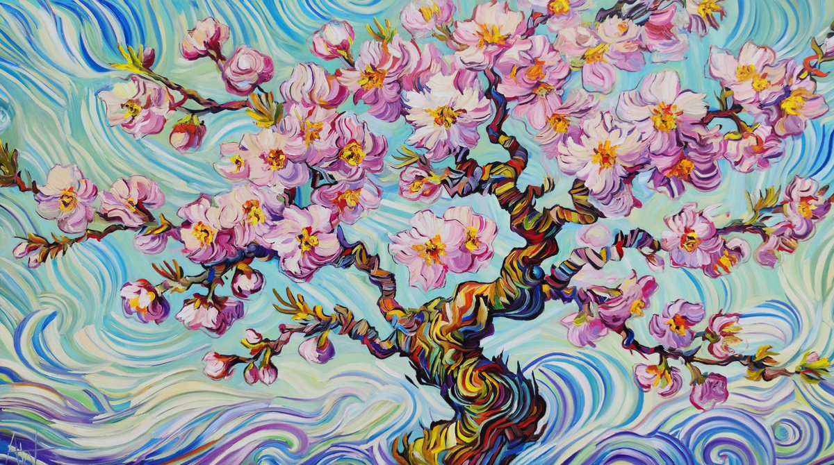 Hanami Bliss By Angie Wright, 63 X 35, Artwork For Sale On Artfinder
