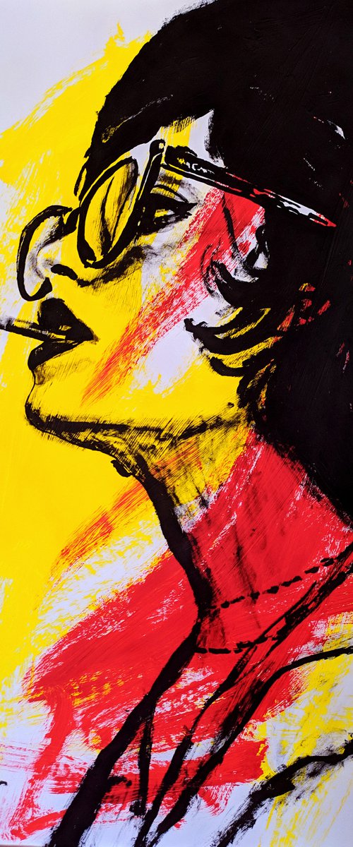 Red Yellow Girl by Valera Hrishanin