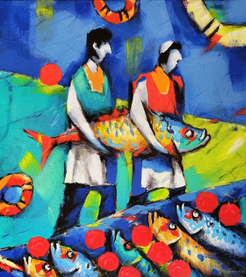 Fish in Beetroot by Evgen Semenyuk