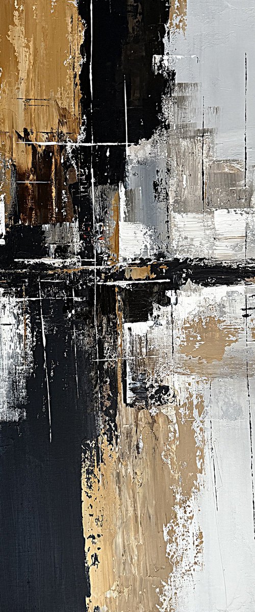 Balanced Axis. Square Contemporary Abstract by Tatiana Malinovscaia