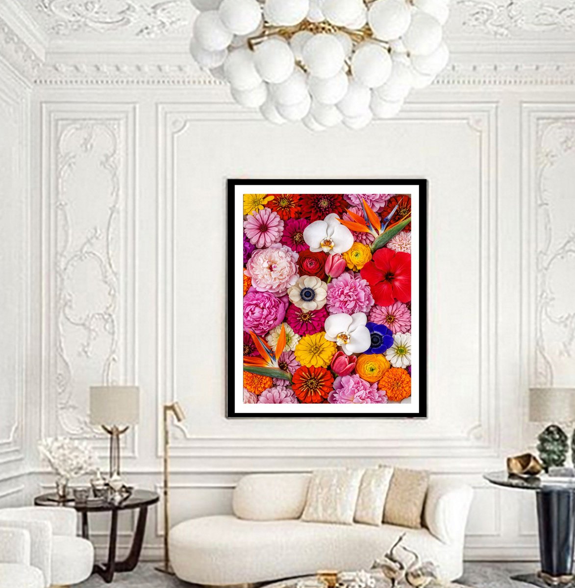 Photorealistic Botanical Photograph By Michael Filonow, 26 X 32", Symphony In Bloom, Original Artwork