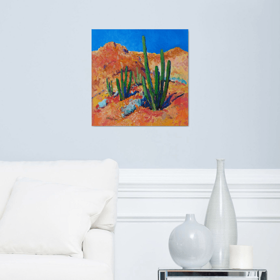 Cactuses in the Desert, Midday