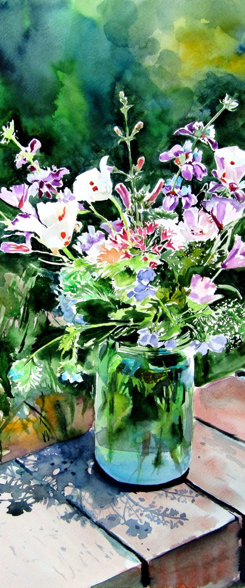 Still life with wildflowers by Kovács Anna Brigitta