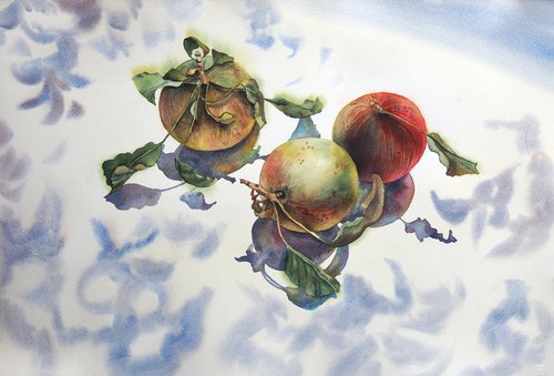 Still life with apples by Delnara El