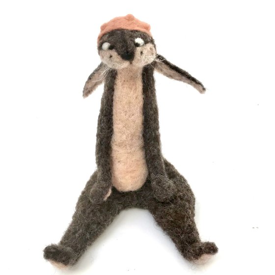 Miss Rose felted wool rabbit