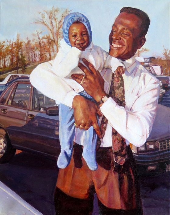 Commission Portraits of Lisa's Husband and Son
