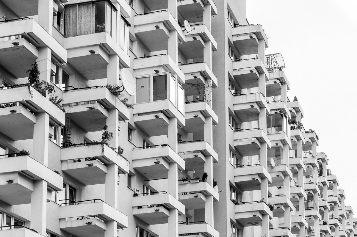 The houses of concrete. (from Living in Poland set) by Adam Mazek