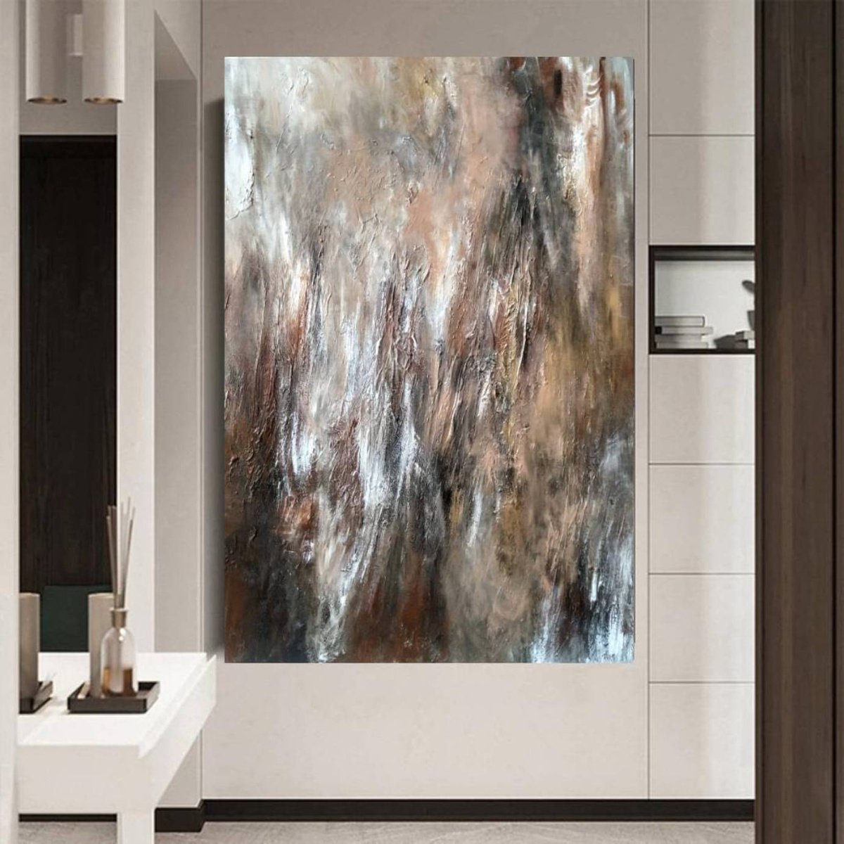 Nature 70x100cm Abstract Textured Painting by Alexandra Petropoulou