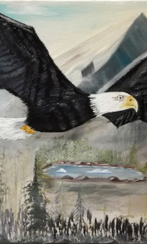 The eagle with man's eyes by Nataliia Plakhotnyk