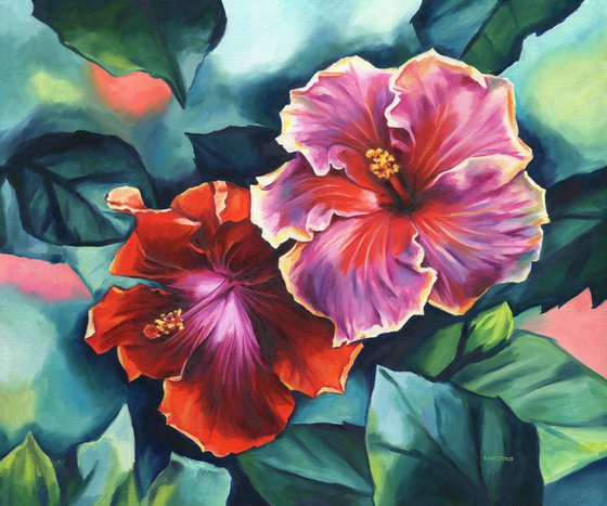 Paint-by-Number Kit - Mini - Hibiscus