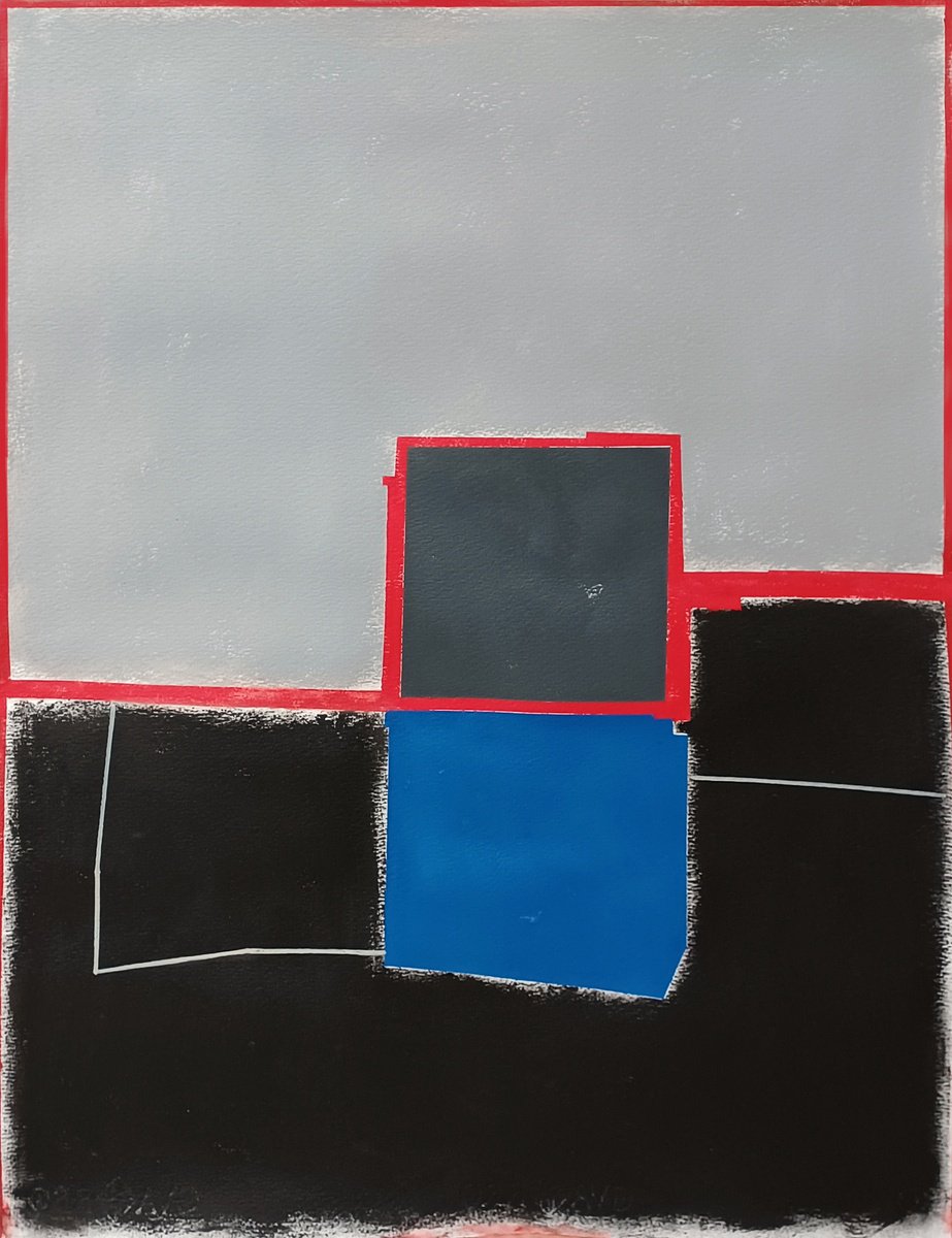 Abstract Acrylic Painting By Luis Medina, 20 X 26", 950B, Original Artwork