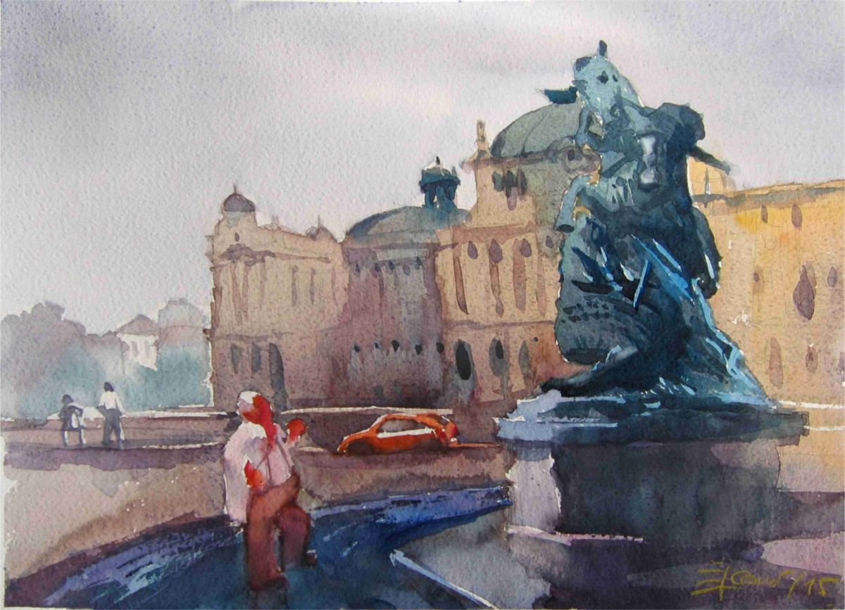 Admirer by Goran Zigolic Watercolors