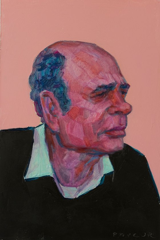 pink pop portrait of actor