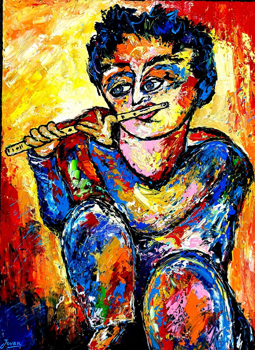 Street flute player by Jovan Srijemac