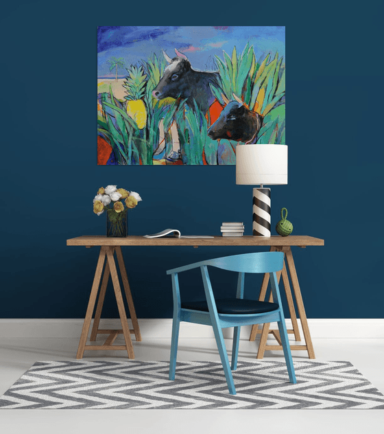 Cows Looking for Pineapples