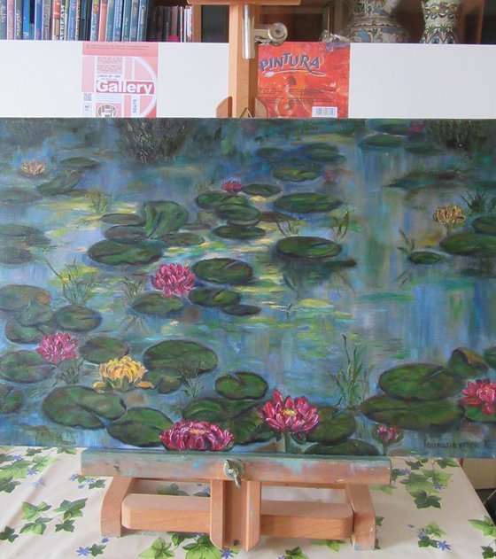 Water Lilies in Pond