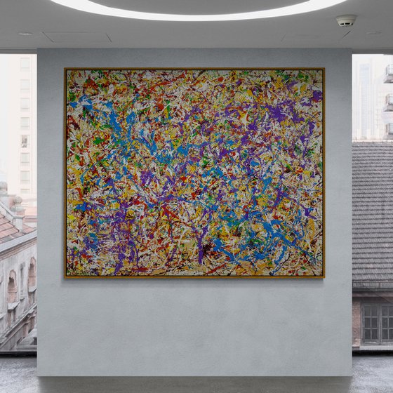 Alosy (H)152x(W)187 cm. Similar to a Jackson Pollock