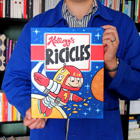 Ricicles Breakfast Cereal Box - Pop Art Painting on Canvas