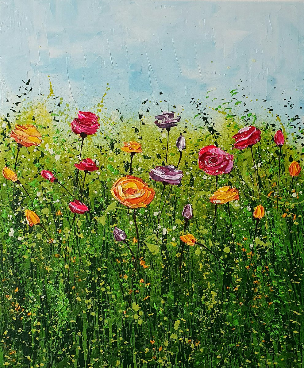 The Rose Garden By Cinzia Mancini, 20 X 24, Artwork For Sale On Artfinder