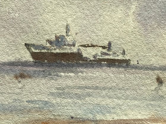 Ship in the bay.