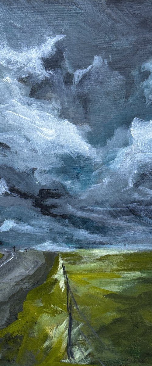 Impressionist Moody Sky Landscape by Tara Monique