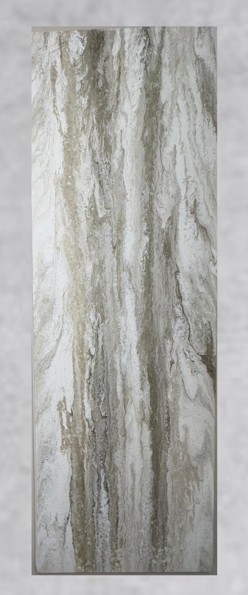 Voile (Single Panel) — Neutral Abstract by Kseniia Turik