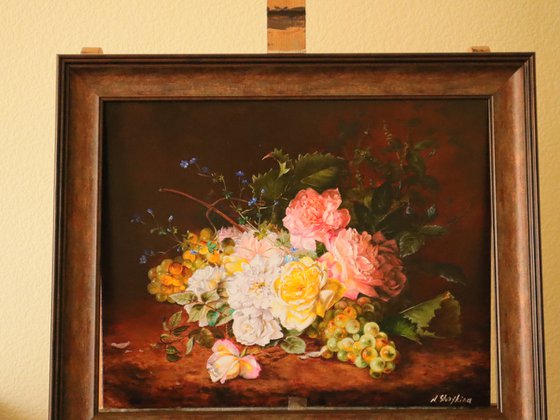 Roses Painting Oil Canvas