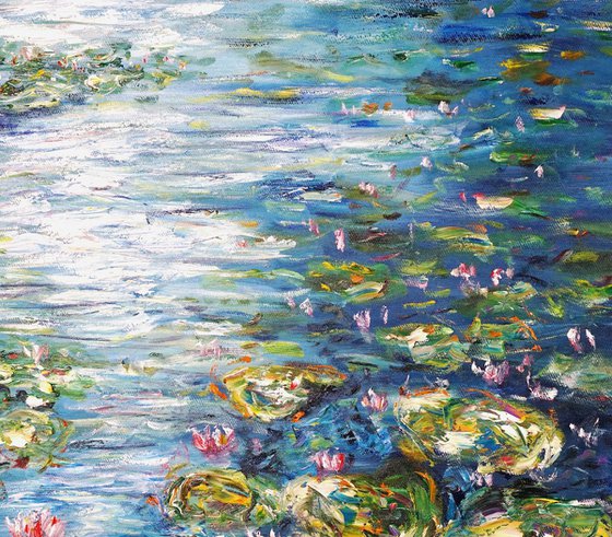Magical Water Lilies C 1 / Oil